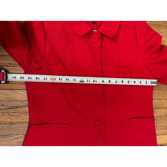 Talbots Red Peplum Red Blazer Women's Size 12 - Picture 9 of 9